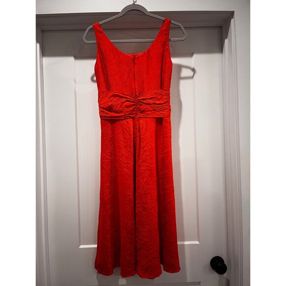 Coldwater Creek Silk Burnt Orange Sleeveless Midi Western Style Dress Size 10 - Picture 14 of 15